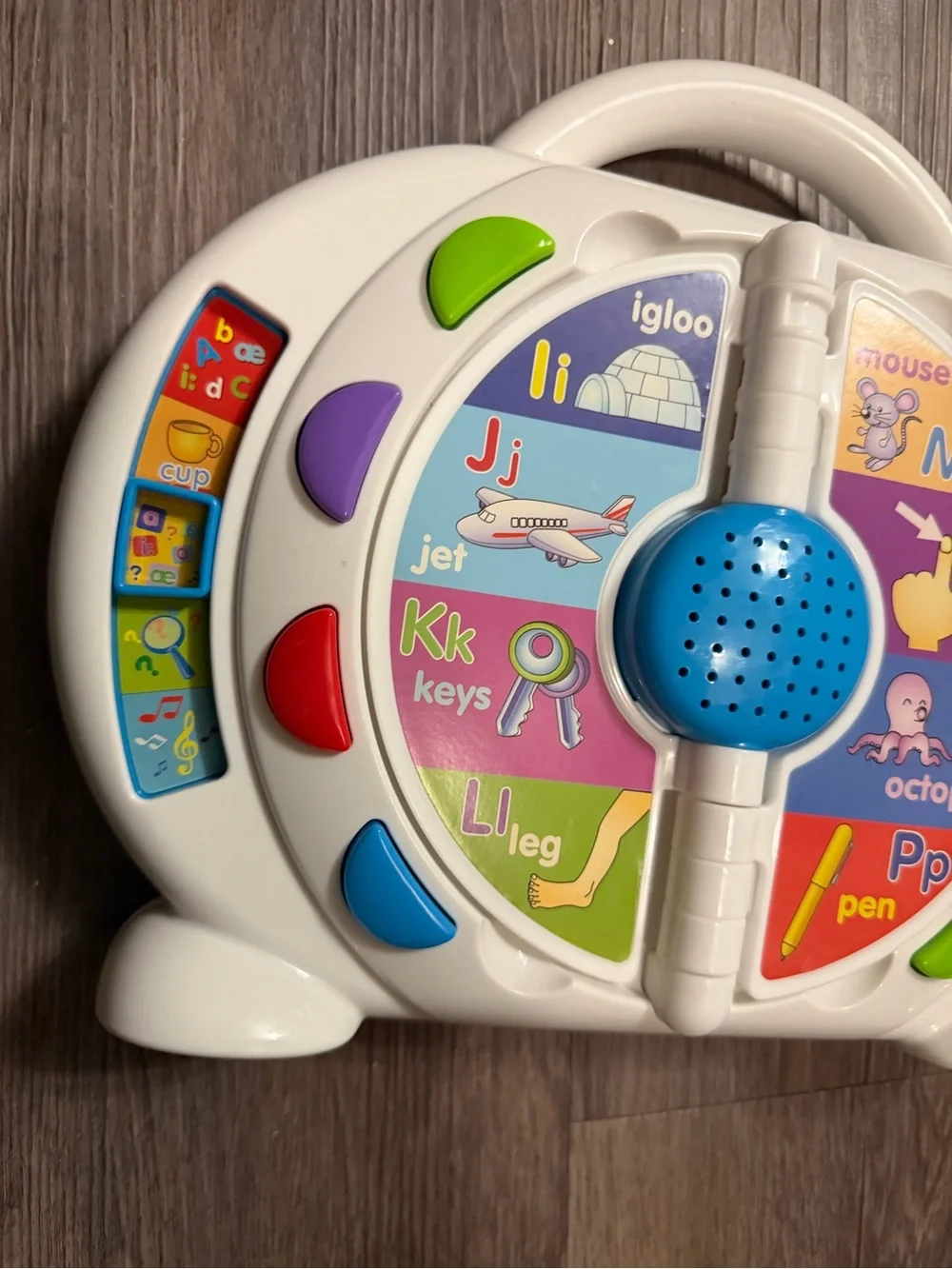 Interactive ABC Learning Toy - White with Multicolor Buttons